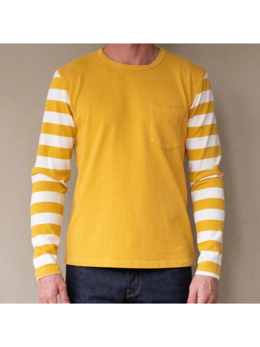Freenote Cloth Shifter L/S Tee Mustard Combo XL